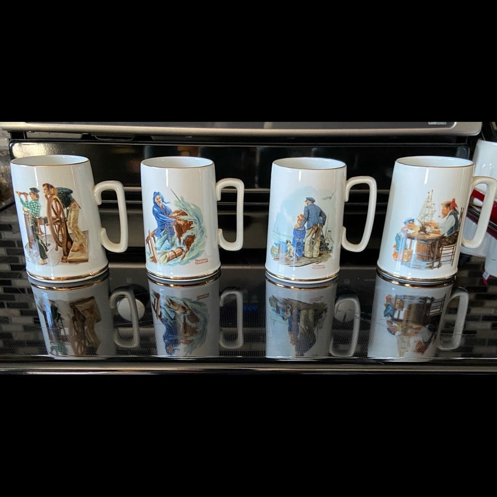 Norman Rockwell collector’s Mugs